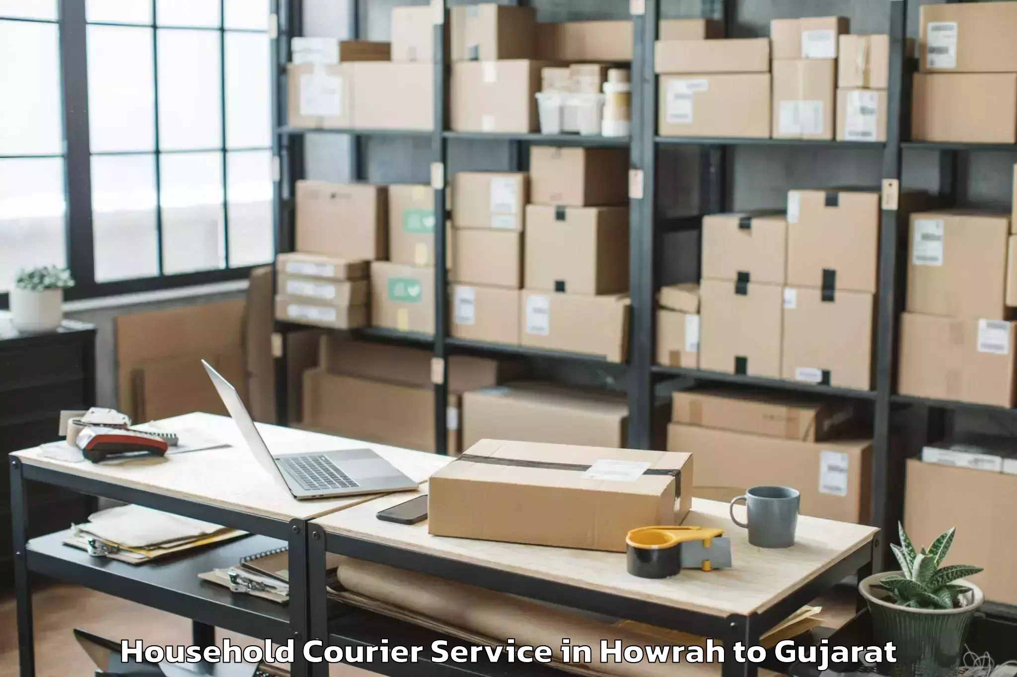 Book Howrah to Mehmedabad Household Courier Online